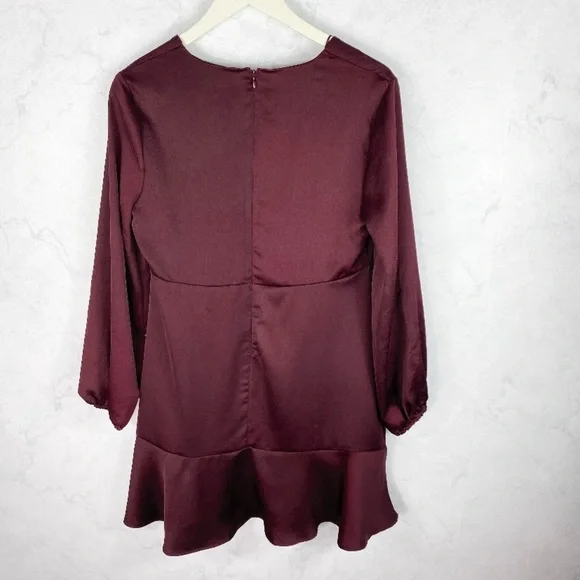 [Zara] Classic Maroon Satin Dress